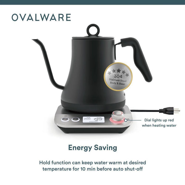 Ovalware Electric Gooseneck Kettle – Terre Coffee Roasters
