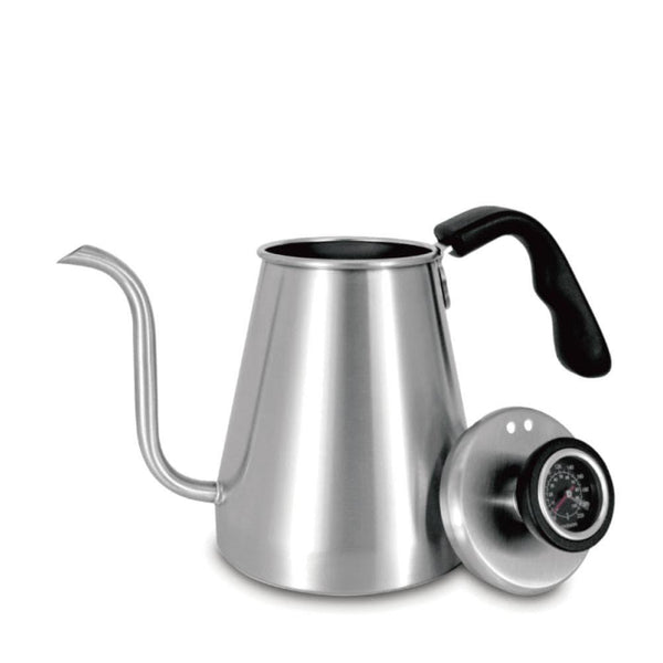 Blue Brew-Pour Over Kettle with Thermometer and Glass Lid Top, Gooseneck -  40fl
