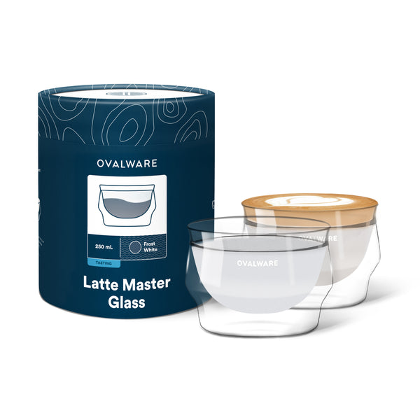 Latte Master Glass by OVALWARE - 250ml/ 8.5oz (Set of 2)