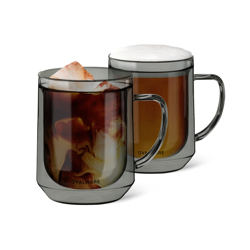 Double Wall Mug by OVALWARE - 500ml/ 17oz (Set of 2)