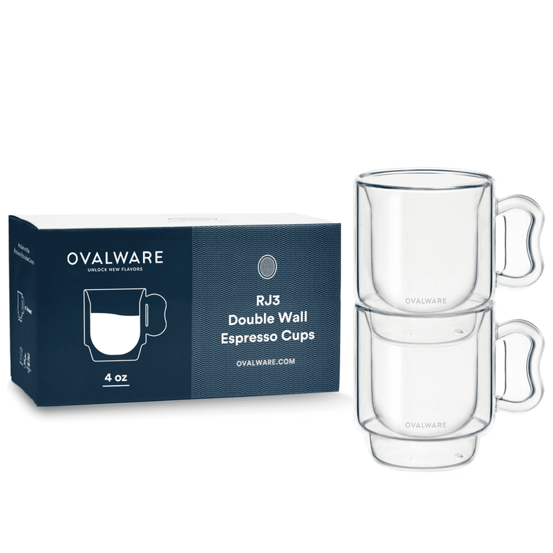 Espresso Cup Double Wall Glass 120ML (1 Cup) + (2 Cup) Options